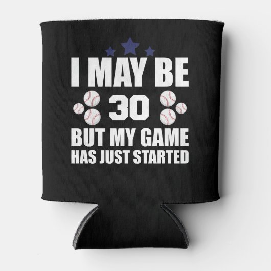 Funny 30th Birthday Baseball Fan 30 Year Old Birth Blikjeskoeler (Voorkant)