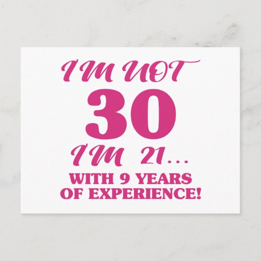 Funny 30th Birthday Briefkaart (Voorkant)