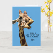 Funny 30th Birthday Card Kaart (Gele Bloem)