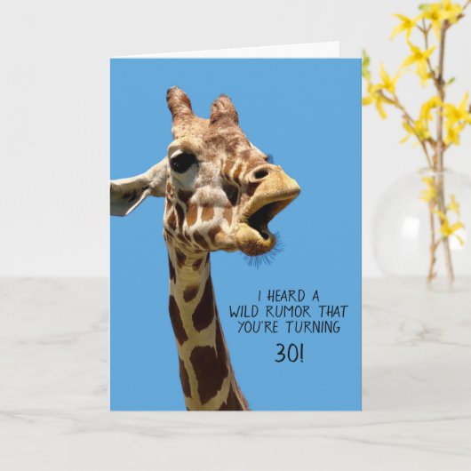 Funny 30th Birthday Card Kaart (Gele Bloem)
