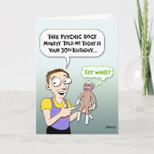 Funny 30th Birthday Card Kaart