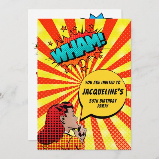 Funny 30th Birthday Invitation Kaart (Voorkant / Achterkant)