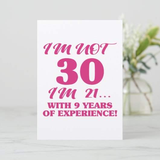 Funny 30th Birthday Kaart (Staand voorkant)