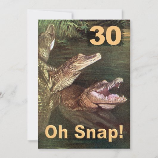 Funny 30th Birthday Party Invitations Kaart (Voorkant)