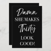 Funny 30th Birthday Party Kaart (Voorkant / Achterkant)