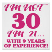 Funny 30th Birthday Perfect Poster (Voorkant)