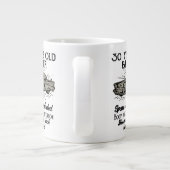 Funny 30th Birthday Retro Car Banger Add Name Date Grote Koffiekop (Achterkant)