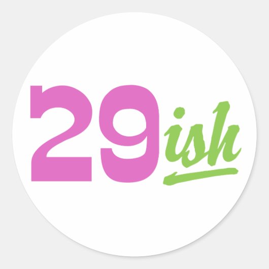 Funny 30th Birthday Ronde Sticker (Voorkant)