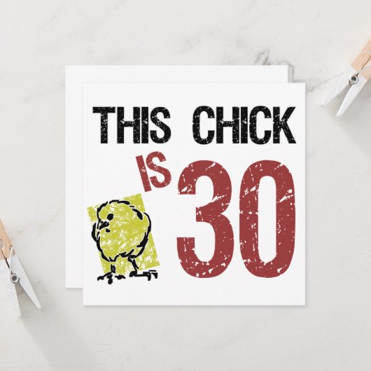 Funny 30th Birthday voor vrouwen Kaart (Voorkant / Achterkant in situ)