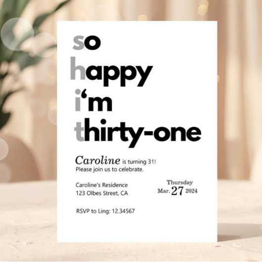 Funny 31st Birthday Funny Humuor Hilarious Kaart