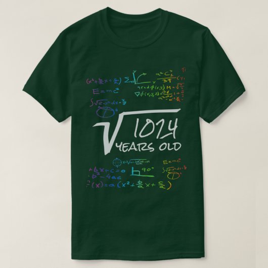 Funny 32th Birthday Wiskunde Design Square Root va T-shirt (Design voorkant)