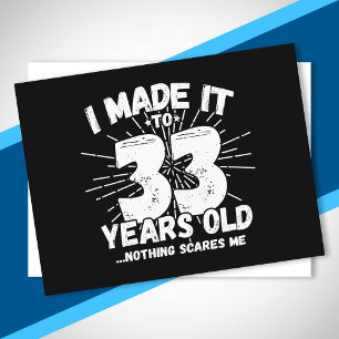 Funny 33rd Birthday Quote Sarcastic 33 Year Old Briefkaart