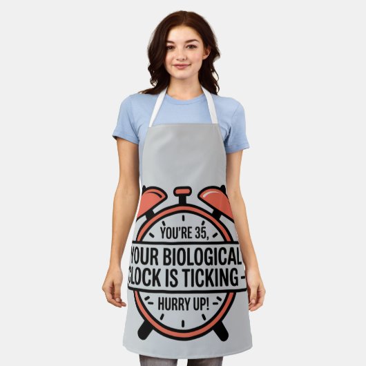 Funny 35th Birthday - Biological Clock Ticking Schort (Gedragen)