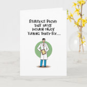 Funny 36th Birthday Kaart (Gele Bloem)