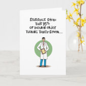 Funny 37th Birthday Kaart (Gele Bloem)