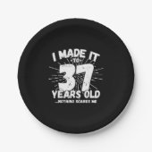 Funny 37th Birthday Quote Sarcastic 37 Year Old Papieren Bordje (Voorkant)