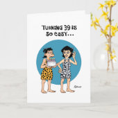 Funny 39th Birthday Kaart (Gele Bloem)