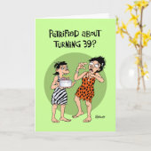 Funny 39th Birthday Kaart (Gele Bloem)