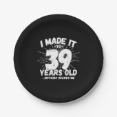 Funny 39th Birthday Quote Sarcastic 39 Year Old Papieren Bordje (Voorkant)