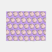 Funny 3 Cartoon Illustratie Varken Kies Kleur FB Fleece Deken (Voorkant (Horizontaal))