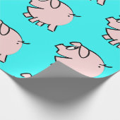 Funny 3 Cartoon Illustratie Varken Kies Kleurcadea Cadeaupapier (Hoek)