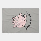 Funny 3 Cartoon Pig 2019 Kitchen Towel Theedoek (Horizontaal)