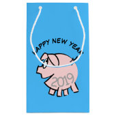 Funny 3 Cartoon Pig. 2019 Small Gift Bag Klein Cadeauzakje (Achterkant)