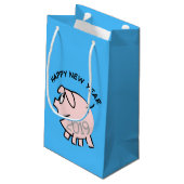 Funny 3 Cartoon Pig. 2019 Small Gift Bag Klein Cadeauzakje (Achterkant Gekanteld)