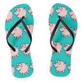 Funny 3 Cartoon Varken Kies Kleur Vrouwen Tik Vlik Teenslippers (Voetbed)