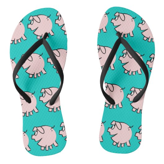Funny 3 Cartoon Varken Kies Kleur Vrouwen Tik Vlik Teenslippers (Voetbed)