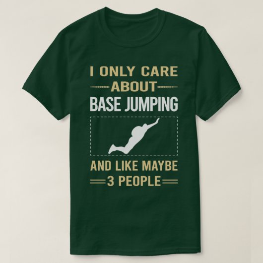 Funny 3 People Base Jumping T-shirt (Design voorkant)