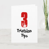 Funny 3 Triathlon Tips - Good Luck Triathlete Card Kaart (Voorkant)