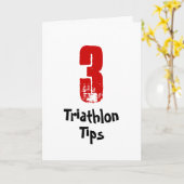 Funny 3 Triathlon Tips - Good Luck Triathlete Card Kaart (Gele Bloem)