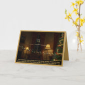 Funny 3am cat Christmas card Kaart (Gele Bloem)