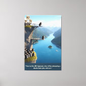 Funny 3D art lemmings large canvas print (Voorkant)