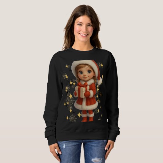 Funny 3D Cartoon Ugly Christmas Sweatshirt  (Voorkant volledig)