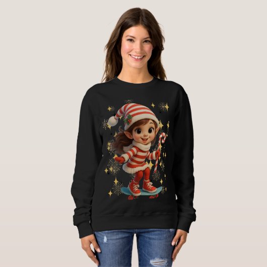 Funny 3D Cartoon Ugly Christmas Sweatshirt  (Voorkant volledig)