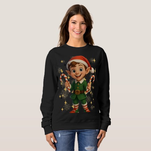 Funny 3D Cartoon Ugly Christmas Sweatshirt (Voorkant volledig)
