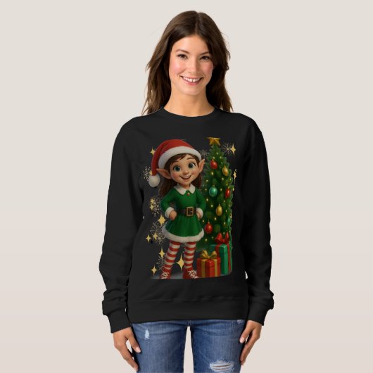 Funny 3D Cartoon Ugly Christmas Sweatshirt  (Voorkant volledig)