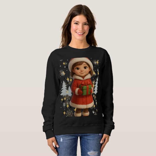 Funny 3D Cartoon Ugly Christmas Sweatshirt  (Voorkant volledig)
