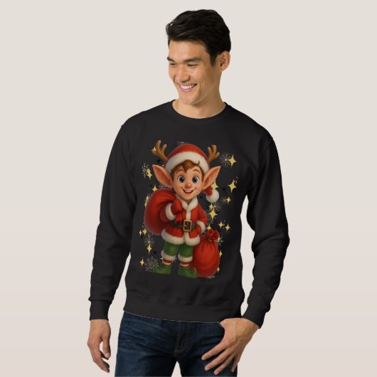 Funny 3D Cartoon Ugly Christmas Sweatshirt (Voorkant volledig)