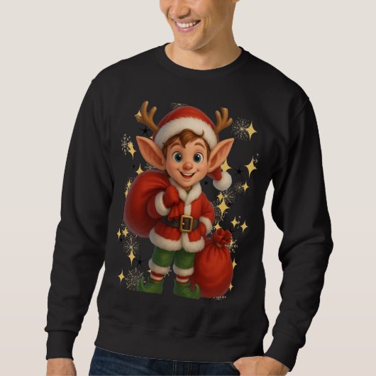 Funny 3D Cartoon Ugly Christmas Sweatshirt (Voorkant)