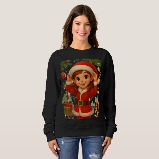 Funny 3D Cartoon Ugly Christmas Sweatshirt  (Voorkant volledig)