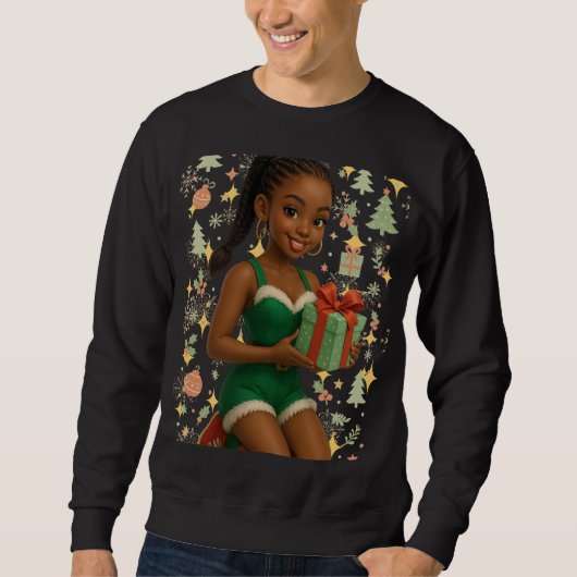 Funny 3D Cartoon Ugly Christmas Sweatshirt (Voorkant)