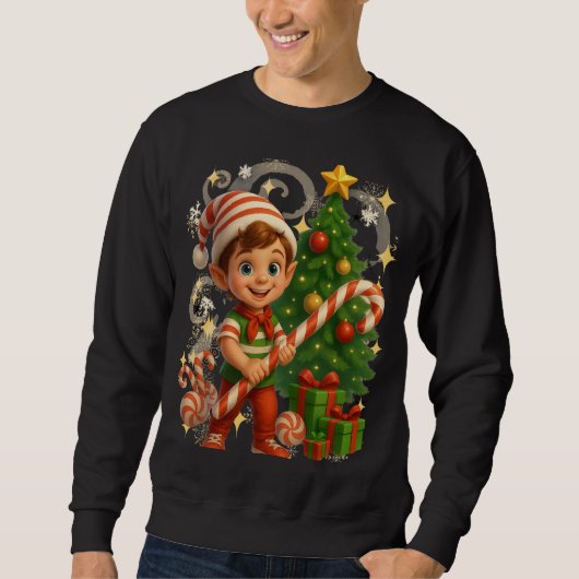 Funny 3D Cartoon Ugly Christmas Sweatshirt (Voorkant)