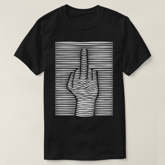 Funny 3D Effect Middle Finger T-shirt (Design voorkant)