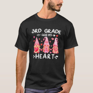 Funny 3d graad heeft mijn hartleraar Gnome Valenti T-shirt