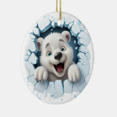 Funny 3D Ice Beer Christmas Keramisch Ornament (Rechts)