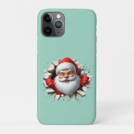 Funny 3D Santa Claus Christmas Holiday Design Case-Mate iPhone Case