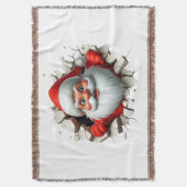 Funny 3D Santa Claus Christmas Holiday Design Deken (Voorkant Verticaal)